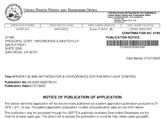 Second Patent Application Published